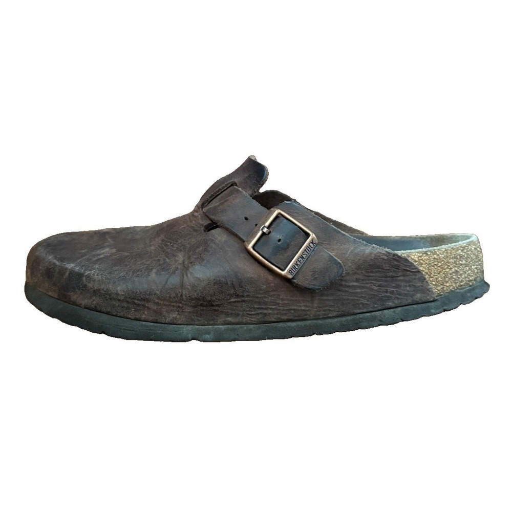 Birkenstock Boston Habana Oiled Leather Clogs Brown Men's 9.5